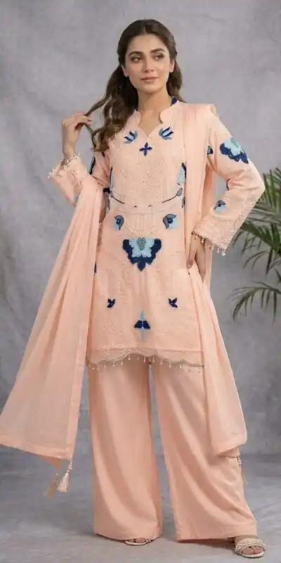 LG 2121 Peach Soft Organza Salwar Suit with Embroidery Work & Cut Work. Available at βΉ2099 only. Delivery 4-6 Working Days. Shop now. | Jump Suits, Salwar suit, Casual Suits, Creative suits, Designer Suits, Palazzo Suits, Party Wear Suits, Patiala Suits, Straight Suits