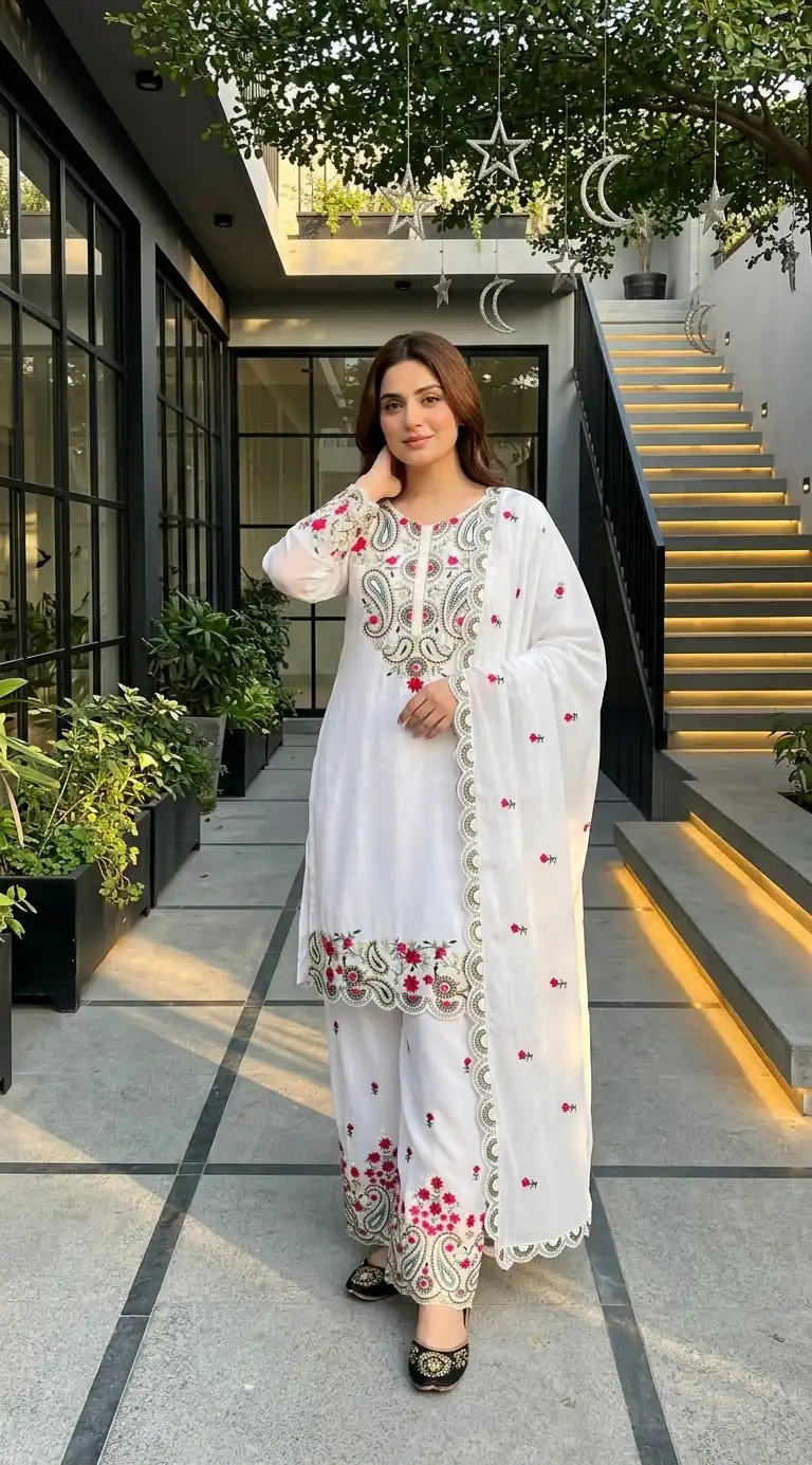 MT 1078 White Roman Silk Salwar Suit Perfect for Wedding, Party, Ethnic Day, Anniversary, Diwali – . Now at just ₹2399. Delivery 4-6 Working Days. | Jump Suits, Salwar suit, Casual Suits, Creative suits, Designer Suits, Palazzo Suits, Party Wear Suits, Patiala Suits, Straight Suits