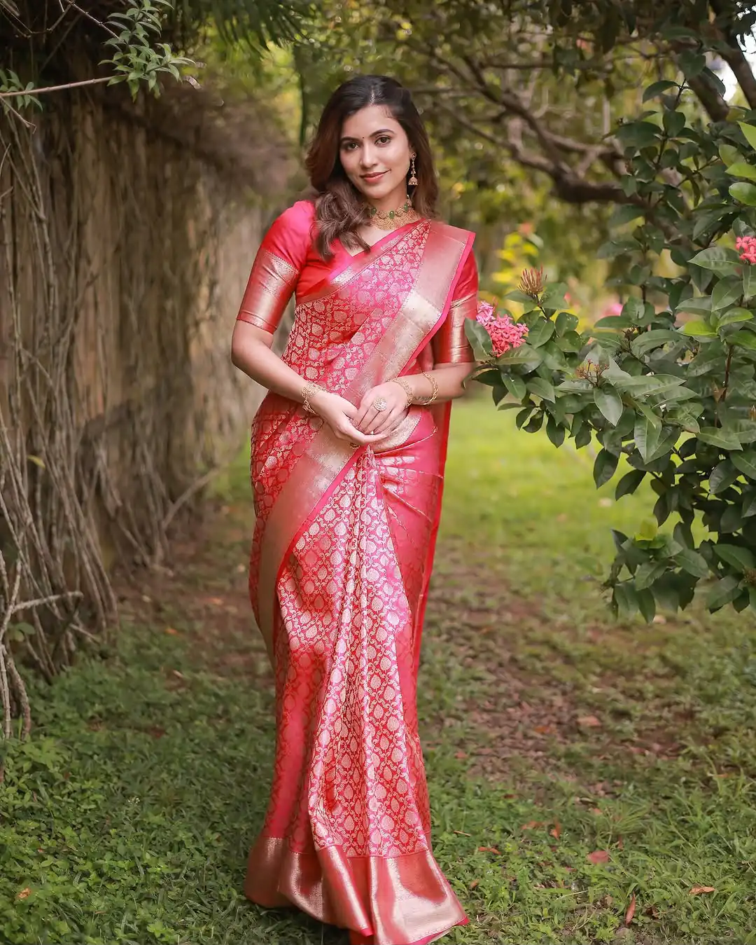 KPR 234 Gajri Soft Lichi Silk Saree with Lace Work & Lace Border. Introductory Price ₹1349. Delivery 4-6 Working Days. Shop now. | Sarees, Bollywood Sarees, Creative Sarees, Designer Sarees, Embroidered Sarees, Ethnic Saree, Modern Digital sarees, Party Wear Sarees
