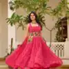 Ram 110 Pink Pretty Red Faux Georgette Mirror Gamathi Work Gown . Wedding, Party, Festive Get it for ₹2049. Delivery 4-6 Working Days. Shop now. | Gowns, Bollywood Gowns, Creative Gowns, Designer Gowns, Embroidered Gowns, Party Wear Gowns