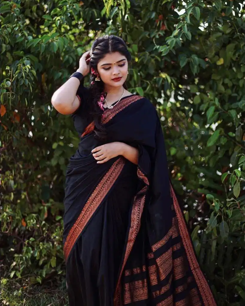 KPR 159 Black Soft Lichi Silk Cloth Saree Perfect for Wedding, Party, Family Gatherings, Sangeet, Ethnic Day – . Festive Deal ₹1349. Delivery 4-6 Workin | Sarees, Bollywood Sarees, Creative Sarees, Designer Sarees, Embroidered Sarees, Ethnic Saree, Modern Digital sarees, Party Wear Sarees