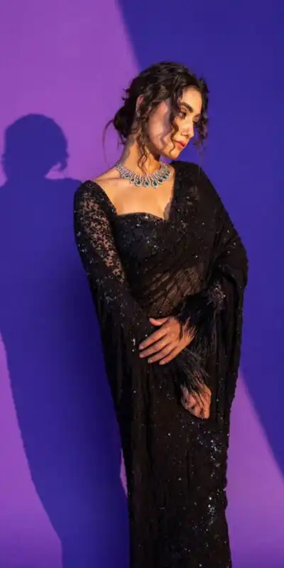 NC 5295 Black Soft Net Saree with Sequins Work & Embroidery Work. Available at βΉ1749 only. Delivery 4-6 Working Days. Shop now. | Sarees, Bollywood Sarees, Creative Sarees, Designer Sarees, Embroidered Sarees, Ethnic Saree, Modern Digital sarees, Party Wear Sarees
