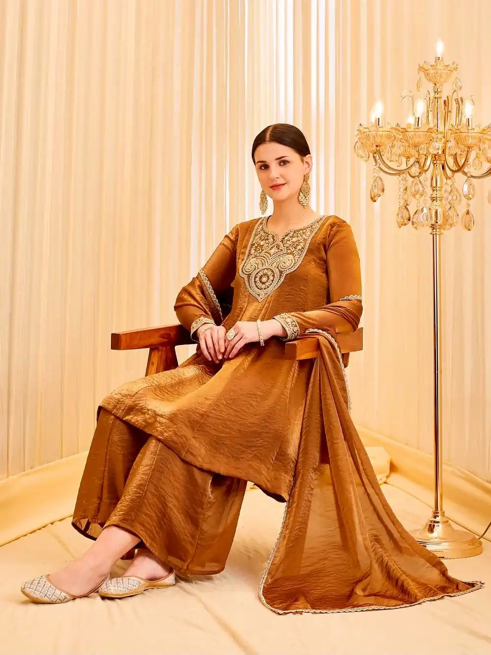 KF 1727 Brown Fandy Silk Salwar Suit Perfect for Wedding, Party, Family Gatherings, Onam, Engagement – . Affordable Price ₹1849. Delivery 4-6 Working Da | Jump Suits, Salwar suit, Casual Suits, Creative suits, Designer Suits, Palazzo Suits, Party Wear Suits, Patiala Suits, Straight Suits
