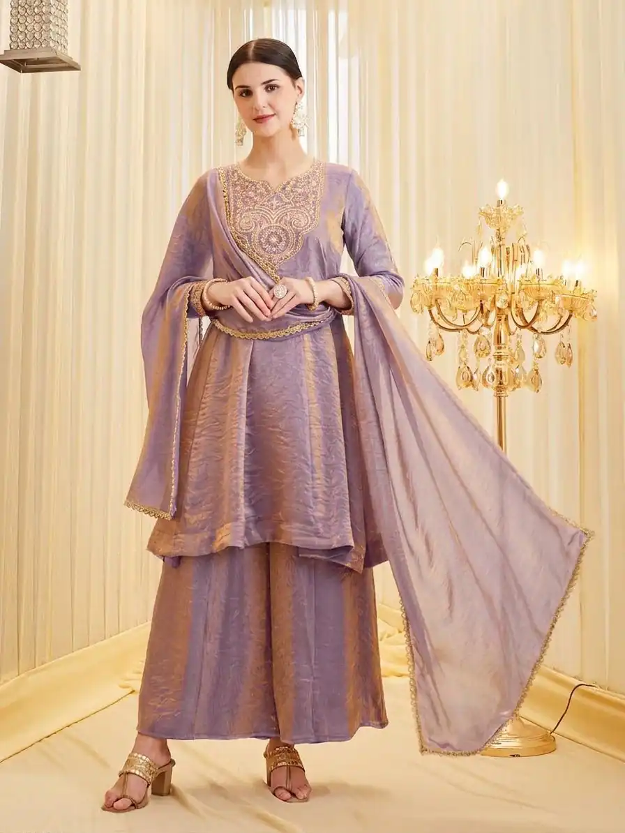 KF 1727 Lavender Fandy Silk Salwar Suit Perfect for Wedding, Party, Family Gatherings, Onam, Engagement – . Affordable Price ₹1849. Delivery 4-6 Working Da | Jump Suits, Salwar suit, Casual Suits, Creative suits, Designer Suits, Palazzo Suits, Party Wear Suits, Patiala Suits, Straight Suits