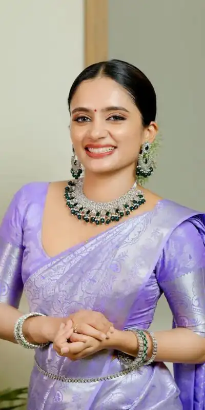 KPR 259 Lavender Soft Lichi Silk Saree with Lace Work & Lace Border. Introductory Price ₹1349. Delivery 4-6 Working Days. Shop now. | Sarees, Bollywood Sarees, Creative Sarees, Designer Sarees, Embroidered Sarees, Ethnic Saree, Modern Digital sarees, Party Wear Sarees