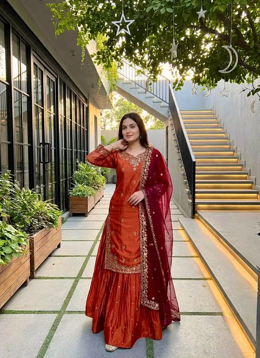 MT 1080 Orange Fandy Silk Lehenga Choli. Perfect for Wedding, Party, Engagement, Reception, Haldi – Available at ₹2399 only. Delivery 4-6 Working Da | Lehenga, Bollywood Lehenga, Creative Lehenga, Designer Lehenga, Embroidered Lehenga, Party Wear Lehenga