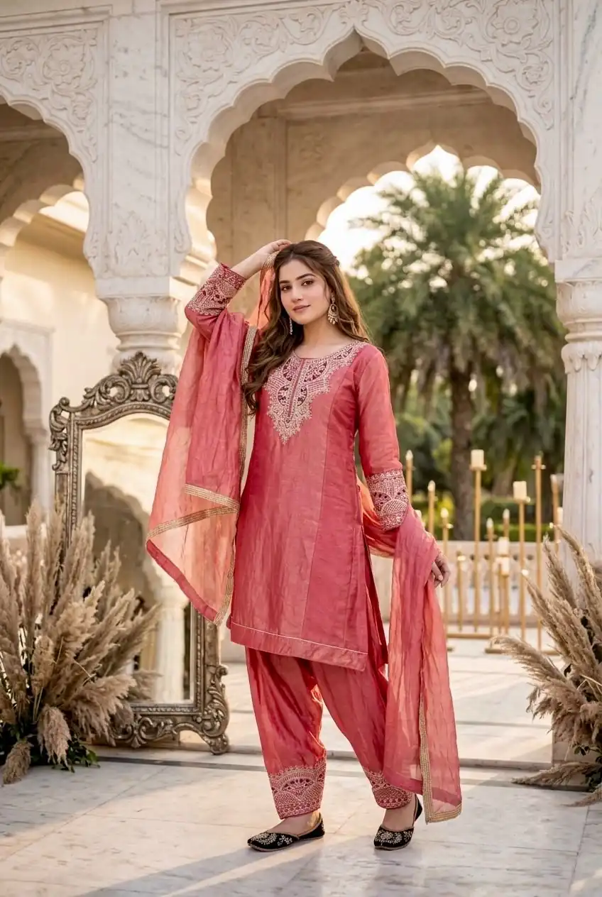 KF 1728 Peach Silk Salwar Suit Perfect for Wedding, Party, Family Gatherings, Onam, Engagement – . Affordable Price ₹2099. Delivery 4-6 Working Da | Jump Suits, Salwar suit, Casual Suits, Creative suits, Designer Suits, Palazzo Suits, Party Wear Suits, Patiala Suits, Straight Suits