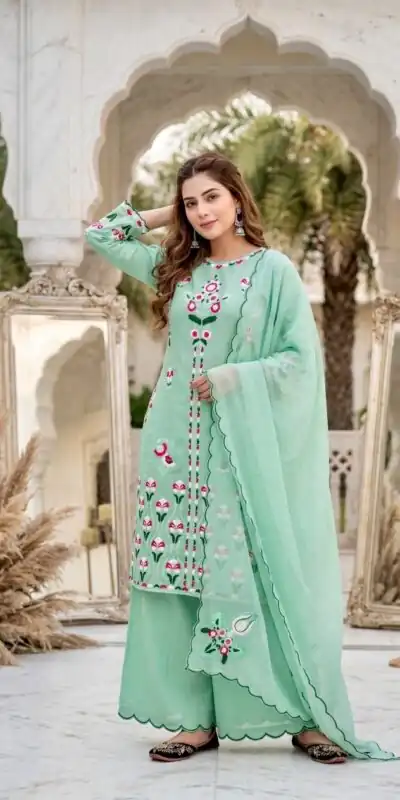 KF 1730 Sea Green Vertical Salwar Suit with Cut Work & Embroidery Work. Get it for βΉ2099. Delivery 4-6 Working Days. Shop now. | Jump Suits, Salwar suit, Casual Suits, Creative suits, Designer Suits, Palazzo Suits, Party Wear Suits, Patiala Suits, Straight Suits