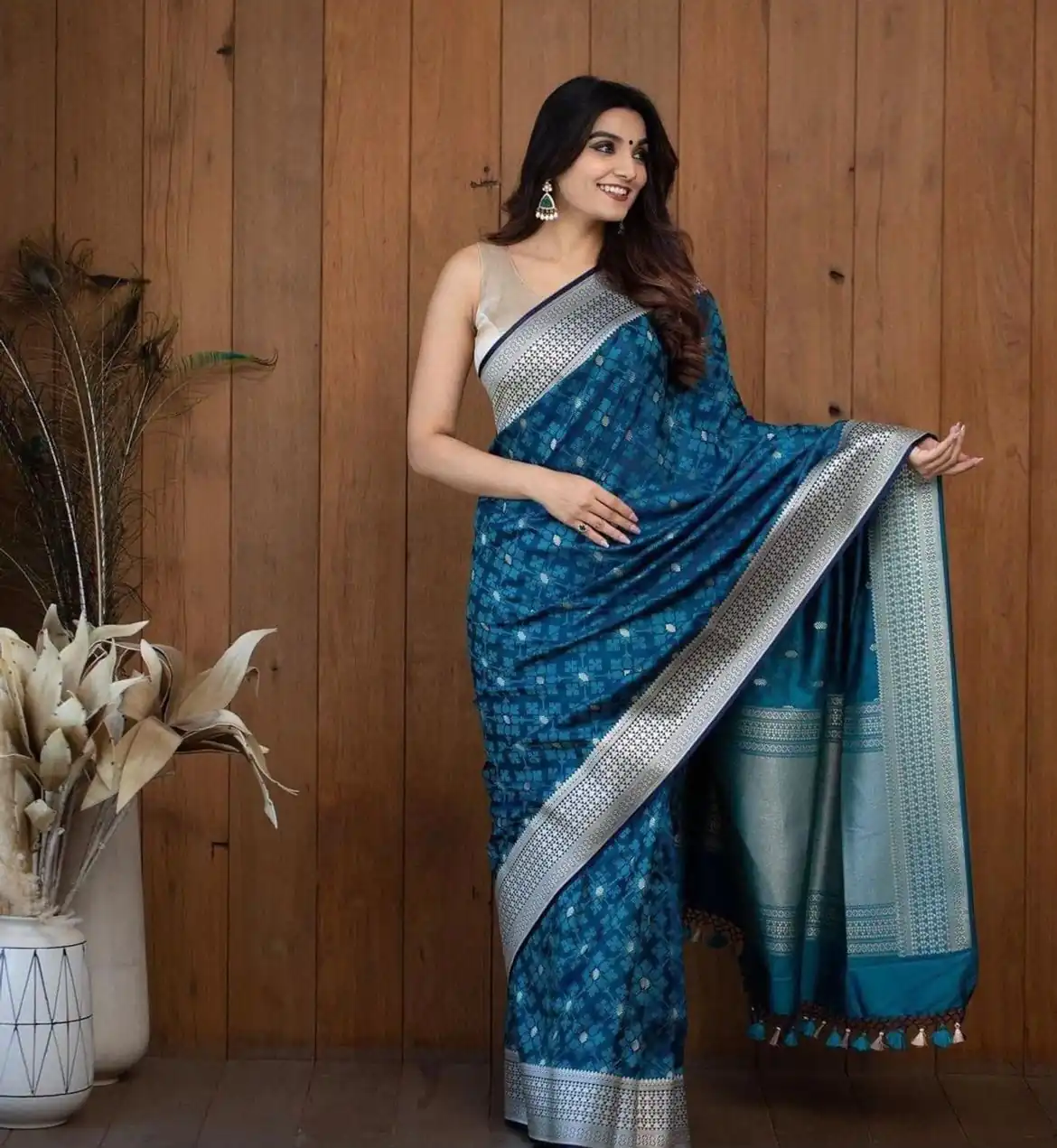 KPR 258 Teal Soft Lichi Silk Saree with Lace Work & Lace Border. Introductory Price ₹1349. Delivery 4-6 Working Days. Shop now. | Sarees, Bollywood Sarees, Creative Sarees, Designer Sarees, Embroidered Sarees, Ethnic Saree, Modern Digital sarees, Party Wear Sarees