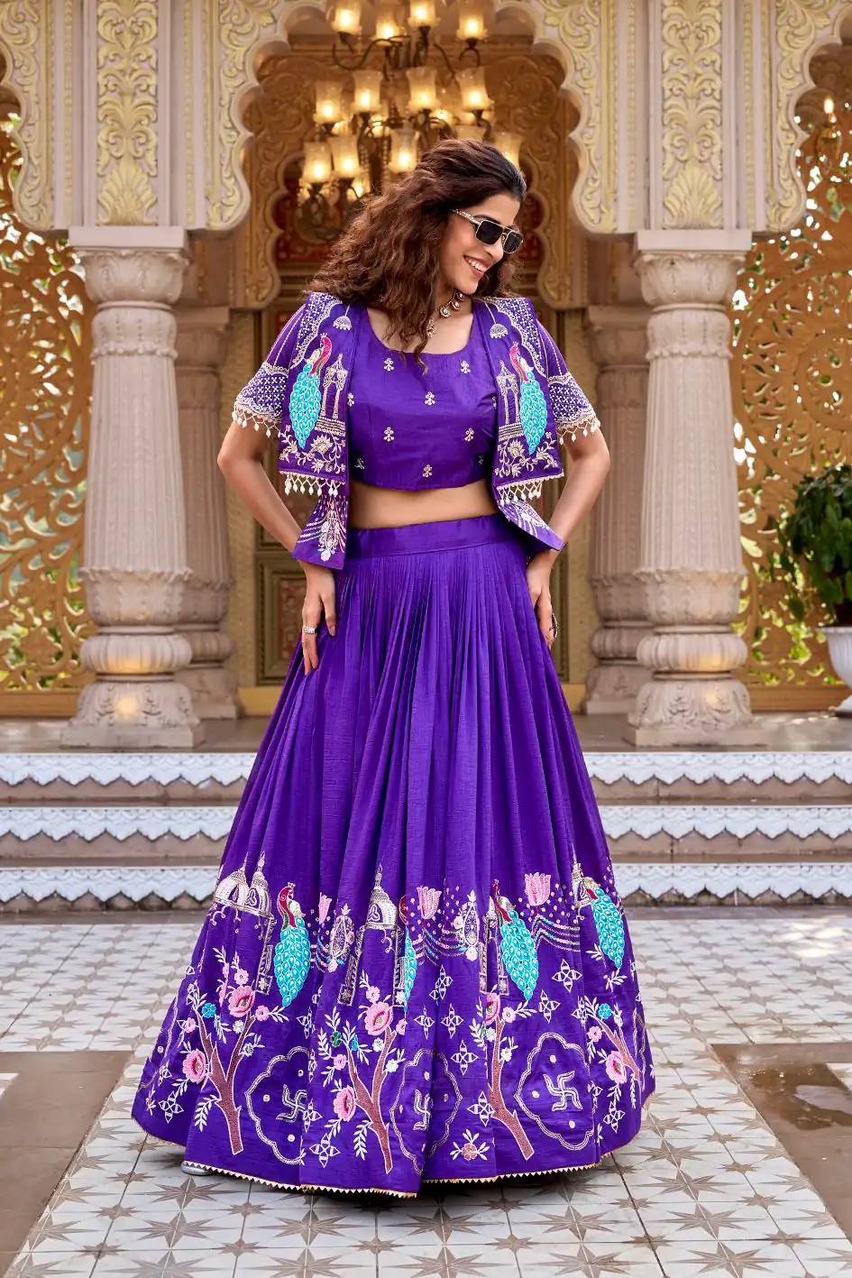 Ram 177 Purple in Color Vichitra Silk Embroidery Work Lehenga Choli . Now at just ₹3049. Delivery 4-6 Working Days. Shop now. | Lehenga, Bollywood Lehenga, Creative Lehenga, Designer Lehenga, Embroidered Lehenga, Party Wear Lehenga