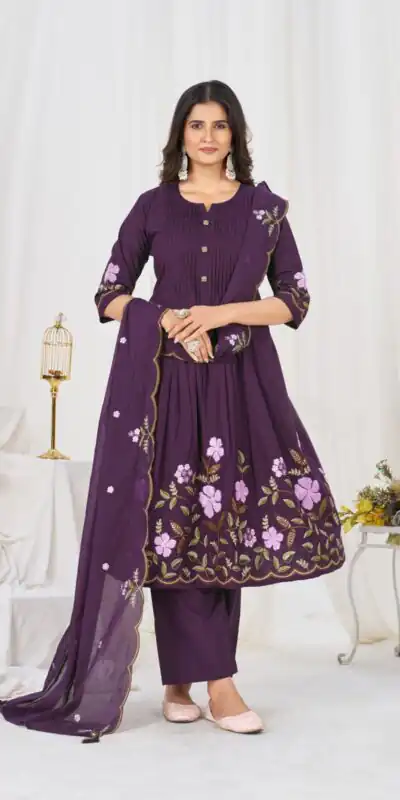 DIVA 159 Wine with Embroidery Work & Cut Work Brown Pure Cotton Salwar Suit . Exclusive Offer ₹2499. Delivery 4-6 Working Days. Shop now. | Jump Suits, Salwar suit, Casual Suits, Creative suits, Designer Suits, Palazzo Suits, Party Wear Suits, Patiala Suits, Straight Suits