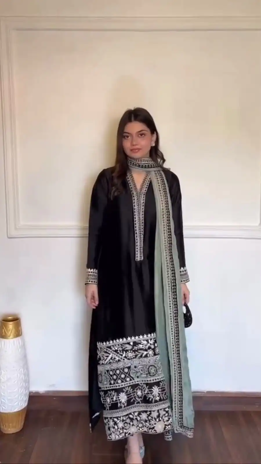 KD 1632 Black | Glass Salwar Suit with Thread Embroidery & Embroidery Work. Get it for ₹2449. Delivery 4-6 Working Days. Shop now. | Jump Suits, Salwar suit, Casual Suits, Creative suits, Designer Suits, Palazzo Suits, Party Wear Suits, Patiala Suits, Straight Suits