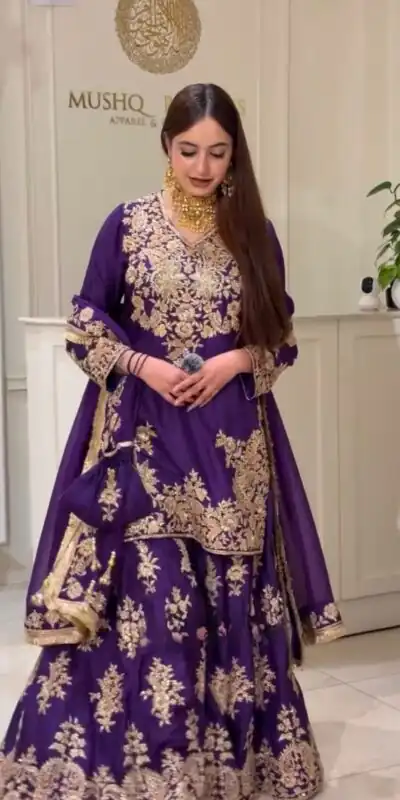 MT 1079 Purple Natural Silk Salwar Suit with Sequins Work & Embroidery Work. Special Price βΉ2449. Delivery 4-6 Working Days. Shop now. | Jump Suits, Salwar suit, Casual Suits, Creative suits, Designer Suits, Palazzo Suits, Party Wear Suits, Patiala Suits, Straight Suits
