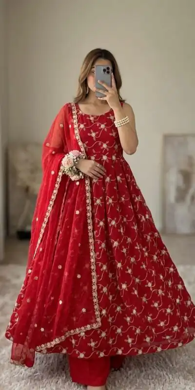 KD 1534 Red in Color Fendy Silk Designer Work Salwar Suit . Introductory Price ₹2499. Delivery 4-6 Working Days. Shop now. | Jump Suits, Salwar suit, Casual Suits, Creative suits, Designer Suits, Palazzo Suits, Party Wear Suits, Patiala Suits, Straight Suits