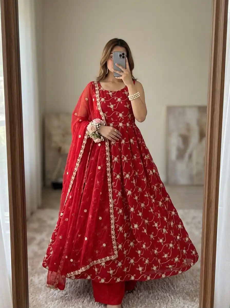 KD 1534 Red in Color Fendy Silk Designer Work Salwar Suit . Introductory Price ₹2499. Delivery 4-6 Working Days. Shop now. | Jump Suits, Salwar suit, Casual Suits, Creative suits, Designer Suits, Palazzo Suits, Party Wear Suits, Patiala Suits, Straight Suits