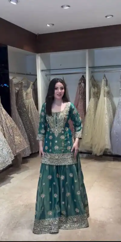 WW 1243 Teal NC Zimmy Silk Salwar Suit Perfect for Wedding, Party, Baby Shower, Festival Celebrations, Pongal β . Grab it for βΉ2449. Delivery 4-6 Worki | Jump Suits, Salwar suit, Casual Suits, Creative suits, Designer Suits, Palazzo Suits, Party Wear Suits, Patiala Suits, Straight Suits