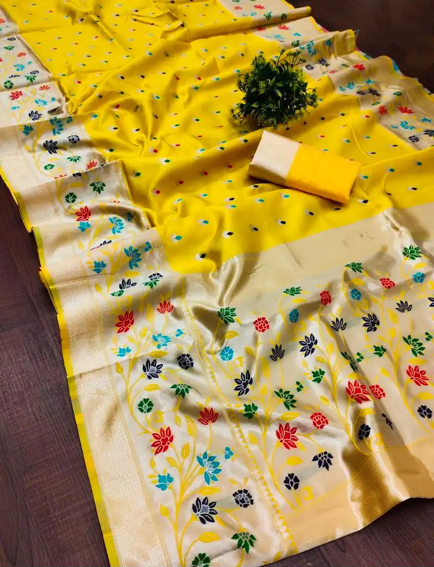 KPR 295 Yellow Soft Lichi Silk Cloth Saree Perfect for Wedding, Party, Family Gatherings, Sangeet, Ethnic Day – . Festive Deal ₹1449. Delivery 4-6 Workin | Sarees, Bollywood Sarees, Creative Sarees, Designer Sarees, Embroidered Sarees, Ethnic Saree, Modern Digital sarees, Party Wear Sarees