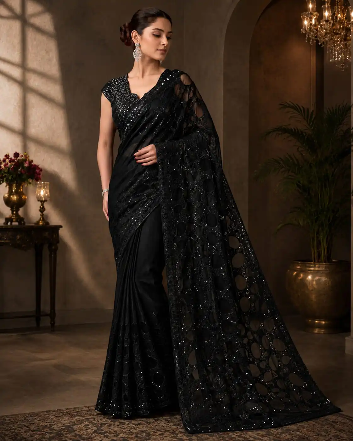DF 3489 Black Butterfly Net Saree Sequence with Work & Zari Work. Introductory Price ₹1899. Delivery 4-6 Working Days. Shop now. | Sarees, Bollywood Sarees, Creative Sarees, Designer Sarees, Embroidered Sarees, Ethnic Saree, Modern Digital sarees, Party Wear Sarees