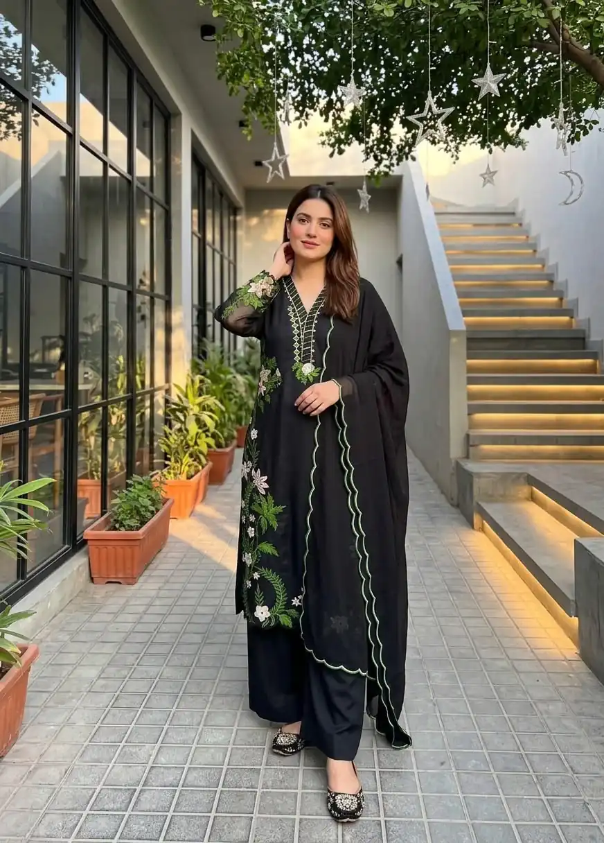 ST 249 Black Roman Silk Salwar Suit with Sequins Work & Embroidery Work. Available at ₹2099 only. Delivery 4-6 Working Days. Shop now. | Jump Suits, Salwar suit, Casual Suits, Creative suits, Designer Suits, Palazzo Suits, Party Wear Suits, Patiala Suits, Straight Suits