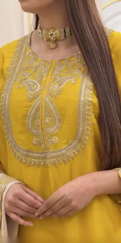 NSR 908 Yellow Color Chinon Silk Salwar Suit with Embroidery Work. Online Get it for ₹2399. Delivery 4-6 Working Days. Shop now. | Jump Suits, Salwar suit, Casual Suits, Creative suits, Designer Suits, Palazzo Suits, Party Wear Suits, Patiala Suits, Straight Suits