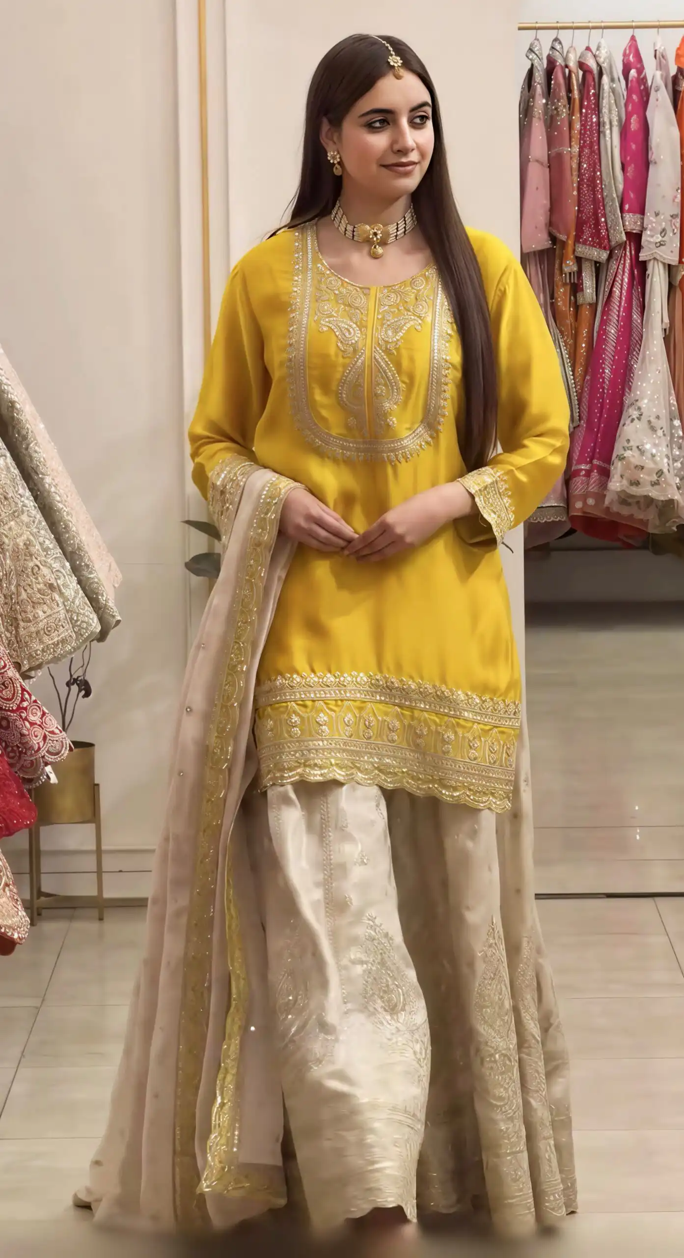 NSR 908 Yellow Color Chinon Silk Salwar Suit with Embroidery Work. Online Get it for ₹2399. Delivery 4-6 Working Days. Shop now. | Jump Suits, Salwar suit, Casual Suits, Creative suits, Designer Suits, Palazzo Suits, Party Wear Suits, Patiala Suits, Straight Suits