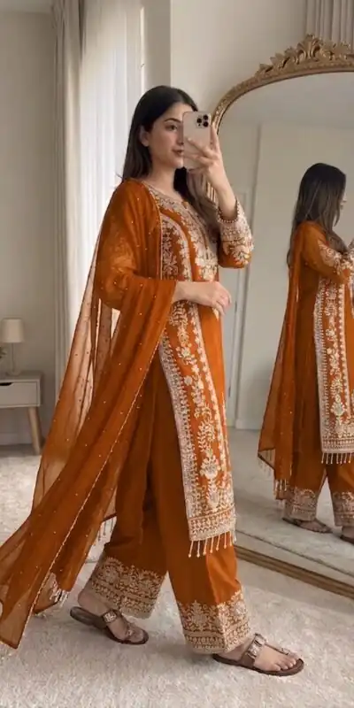 SRK 5365 Mastered Faux Georgette Salwar Suit erfect for Wedding, Party, Mehendi, Pongal, Reception – . Available at ₹2449 only. Delivery 4-6 Working Days | Jump Suits, Salwar suit, Casual Suits, Creative suits, Designer Suits, Palazzo Suits, Party Wear Suits, Patiala Suits, Straight Suits