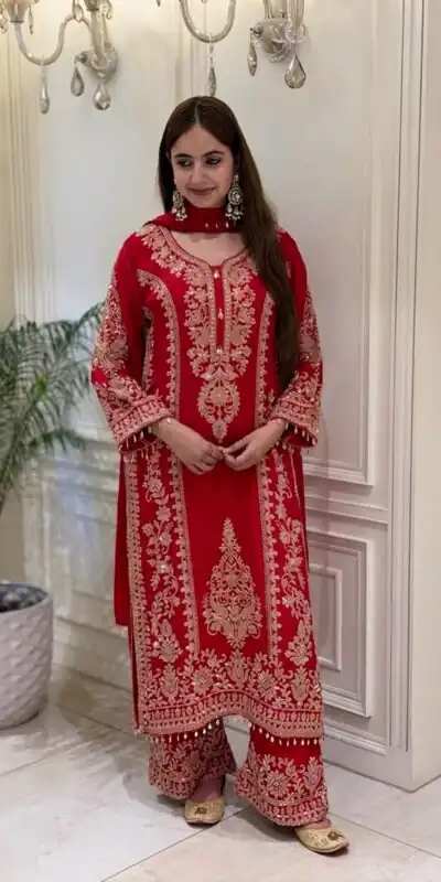 SRK 5365 Pink Faux Georgette Salwar Suit erfect for Wedding, Party, Mehendi, Pongal, Reception – . Available at ₹2449 only. Delivery 4-6 Working Days | Jump Suits, Salwar suit, Casual Suits, Creative suits, Designer Suits, Palazzo Suits, Party Wear Suits, Patiala Suits, Straight Suits