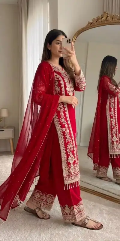 SRK 5365 Pink Faux Georgette Salwar Suit erfect for Wedding, Party, Mehendi, Pongal, Reception – . Available at ₹2449 only. Delivery 4-6 Working Days | Jump Suits, Salwar suit, Casual Suits, Creative suits, Designer Suits, Palazzo Suits, Party Wear Suits, Patiala Suits, Straight Suits