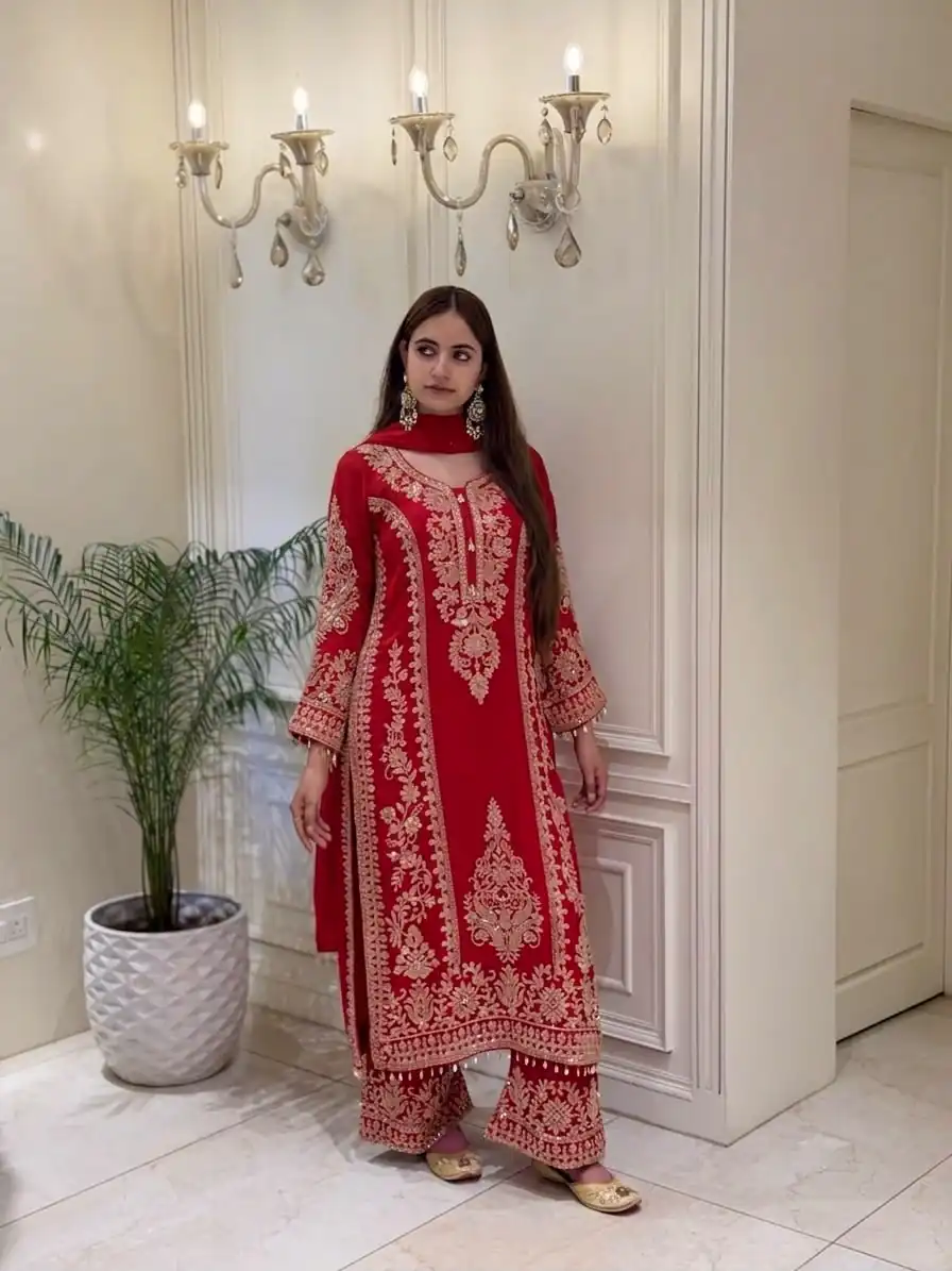 SRK 5365 Pink Faux Georgette Salwar Suit erfect for Wedding, Party, Mehendi, Pongal, Reception – . Available at ₹2449 only. Delivery 4-6 Working Days | Jump Suits, Salwar suit, Casual Suits, Creative suits, Designer Suits, Palazzo Suits, Party Wear Suits, Patiala Suits, Straight Suits