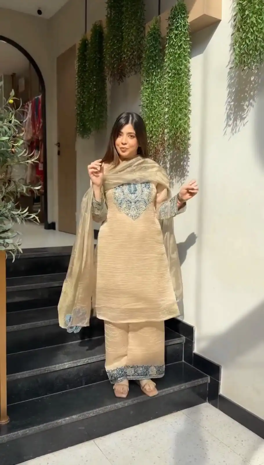 JF 055 Cream in Salsa Silk Embroidery Work & Sequins Work Salwar Suit . Get it for ₹2499. Delivery 4-6 Working Days. Shop now. | Jump Suits, Salwar suit, Casual Suits, Creative suits, Designer Suits, Palazzo Suits, Party Wear Suits, Patiala Suits, Straight Suits