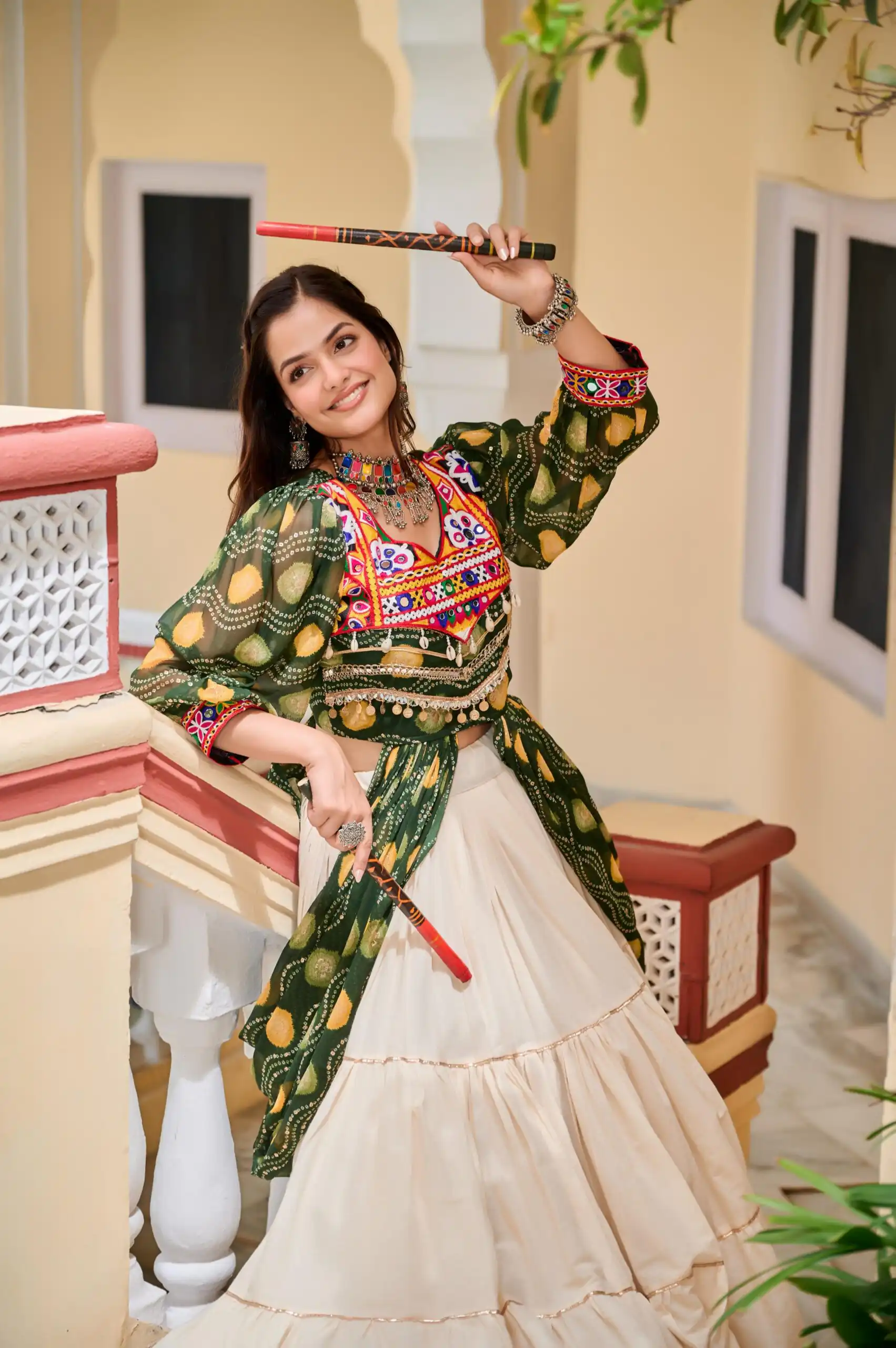 Ram 131 Green in Pure Cotton Mirror Work & Gamthi Work Lehenga Choli . Exclusive Offer ₹2949. Delivery 4-6 Working Days. Shop now. | Lehenga, Bollywood Lehenga, Creative Lehenga, Designer Lehenga, Embroidered Lehenga, Party Wear Lehenga