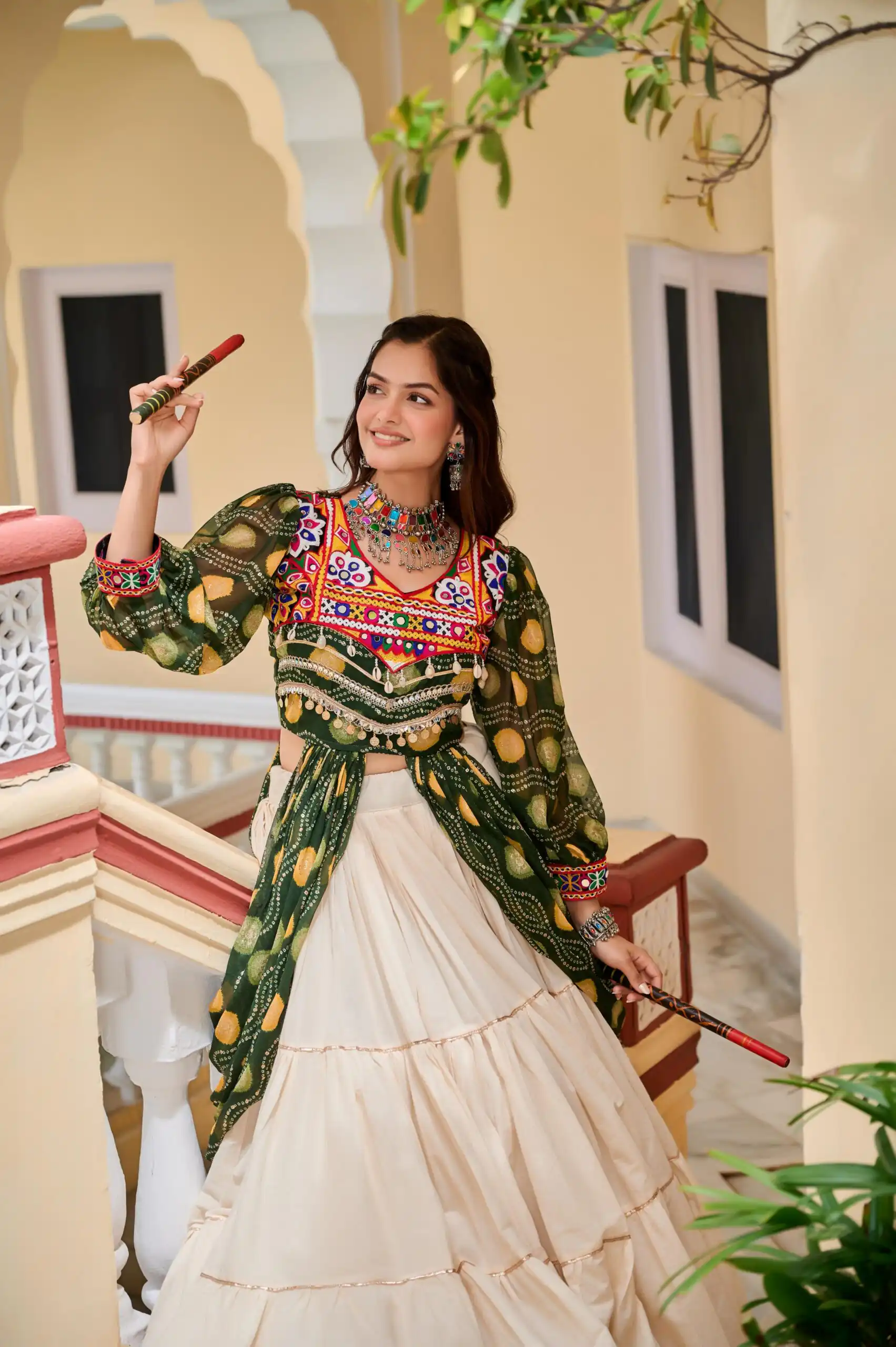 Ram 131 Green in Pure Cotton Mirror Work & Gamthi Work Lehenga Choli . Exclusive Offer ₹2949. Delivery 4-6 Working Days. Shop now. | Lehenga, Bollywood Lehenga, Creative Lehenga, Designer Lehenga, Embroidered Lehenga, Party Wear Lehenga
