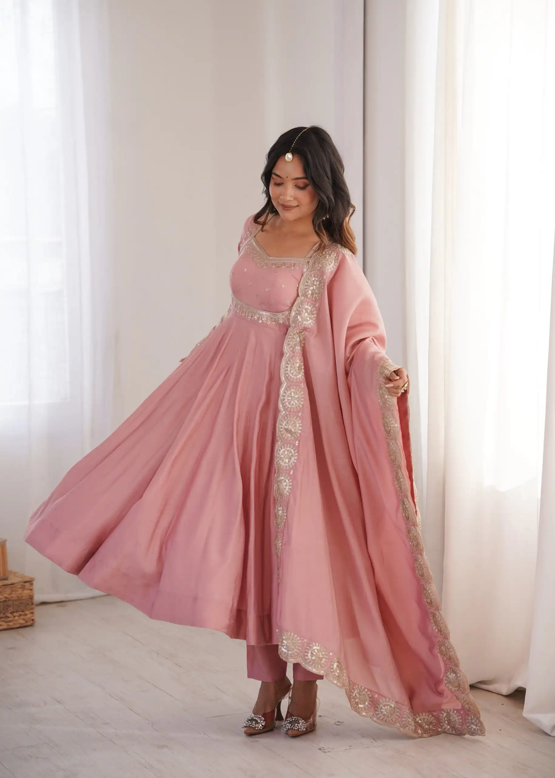 ZF 5026  Pink Colour Roman Silk Salwar Suit with Embroidery Work. Best Price ₹2399. Delivery 4-6 Working Days. Online Shop now. | Anarkali Suits, Bollywood Anarkali, Creative-Anarkali, Designer Anarkali, Embroidered Anarkali, Party Wear Anarkali