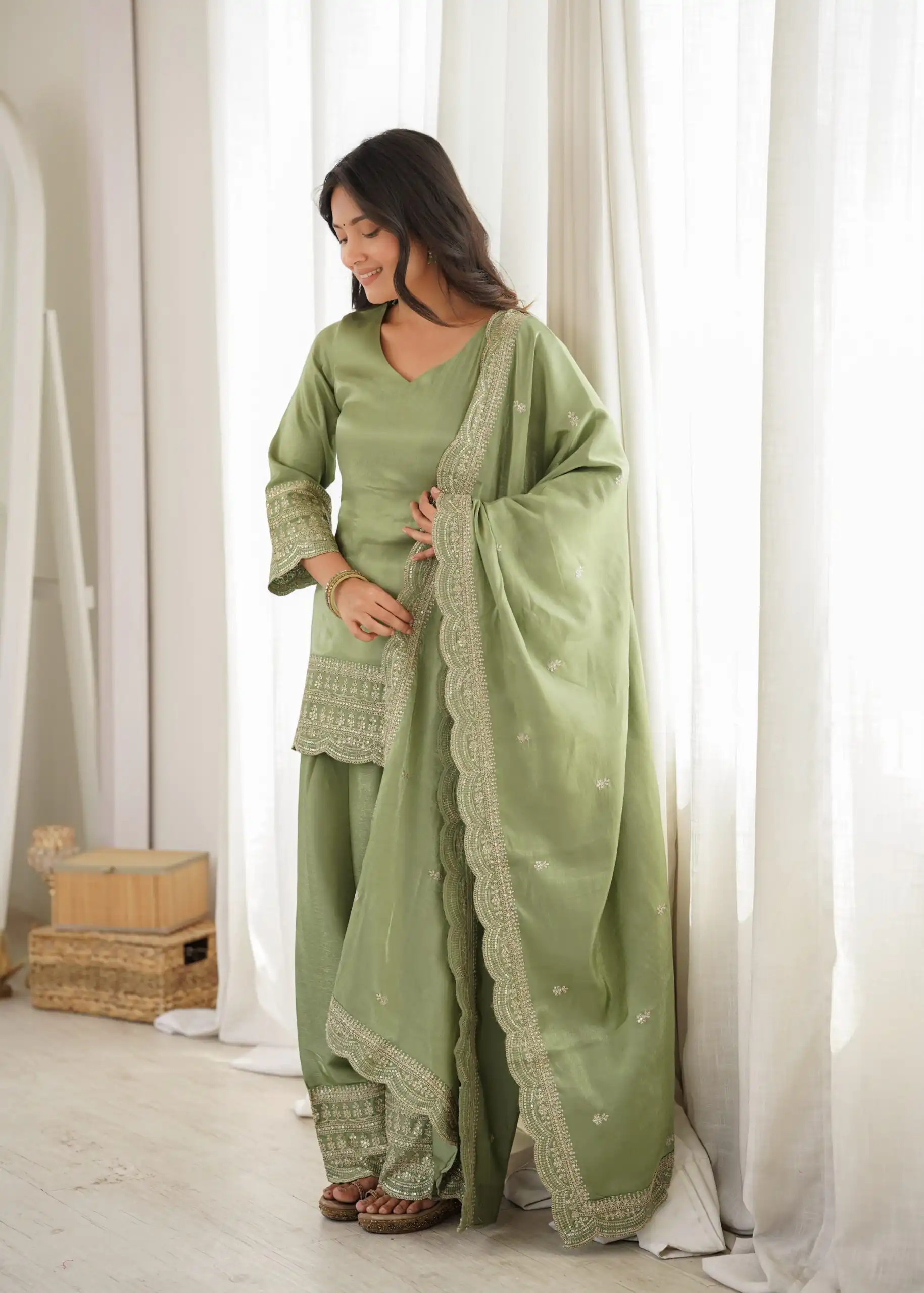KB 304 Pista in Glass Roman Silk. Sequins Work & Embroidery Work Salwar Suit Festive Deal ₹1999. Delivery 4-6 Working Days. Shop now. | Jump Suits, Salwar suit, Casual Suits, Creative suits, Designer Suits, Palazzo Suits, Party Wear Suits, Patiala Suits, Straight Suits