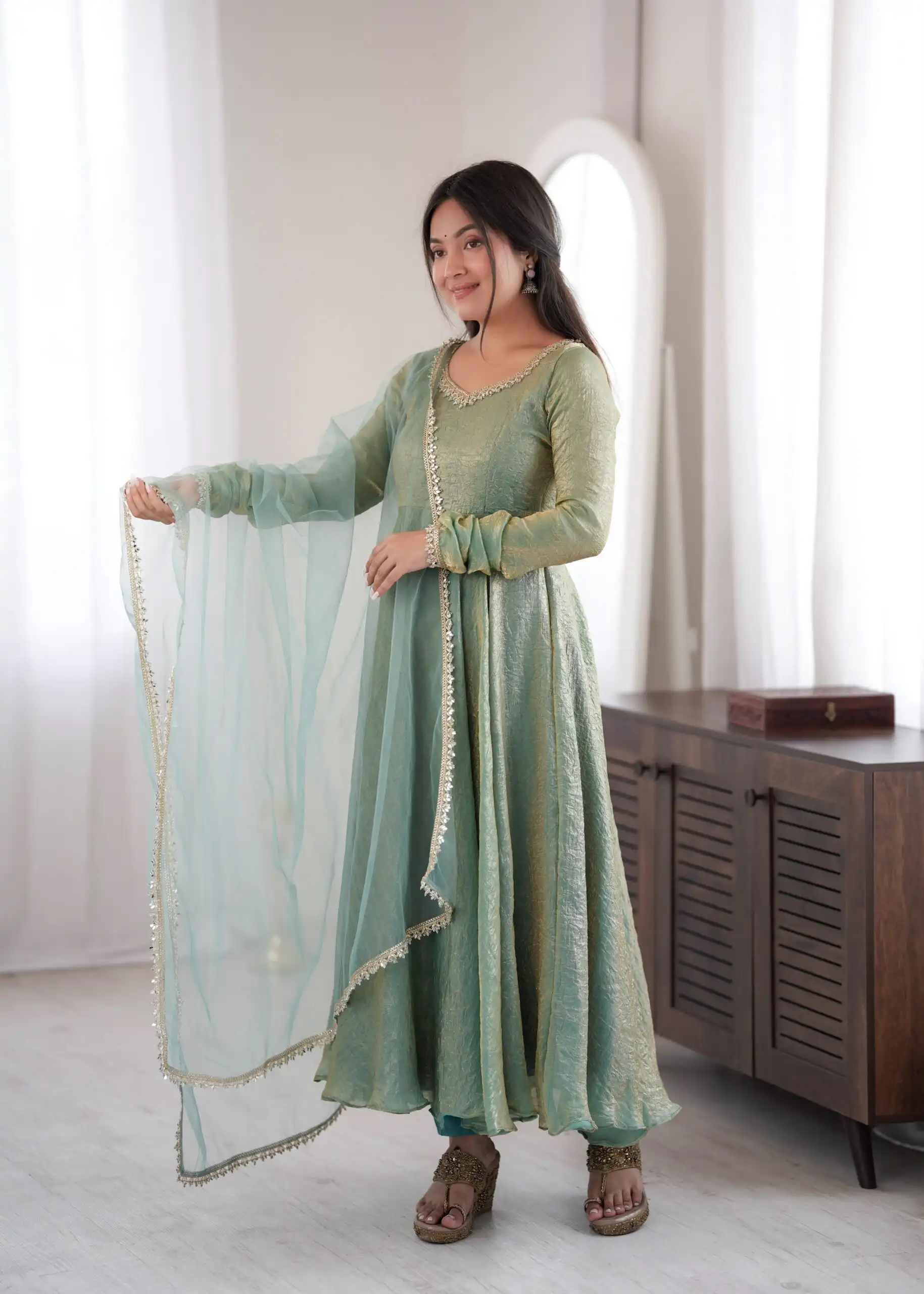 SRK 5355 Rama Doremon Crush Gown with Lace Work & Mirror Work. Exclusive Offer ₹2099. Delivery 4-6 Working Days. Shop now. | Gowns, Bollywood Gowns, Creative Gowns, Designer Gowns, Embroidered Gowns, Party Wear Gowns