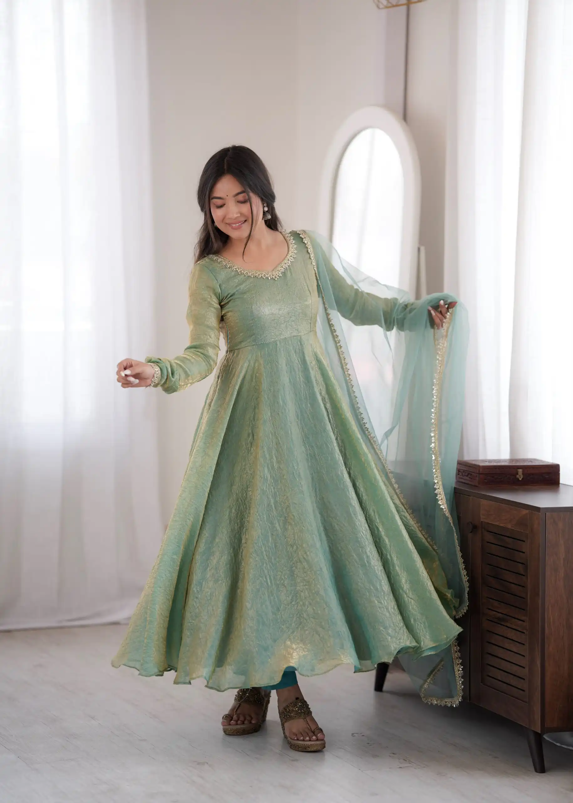 SRK 5355 Rama Doremon Crush Gown with Lace Work & Mirror Work. Exclusive Offer ₹2099. Delivery 4-6 Working Days. Shop now. | Gowns, Bollywood Gowns, Creative Gowns, Designer Gowns, Embroidered Gowns, Party Wear Gowns