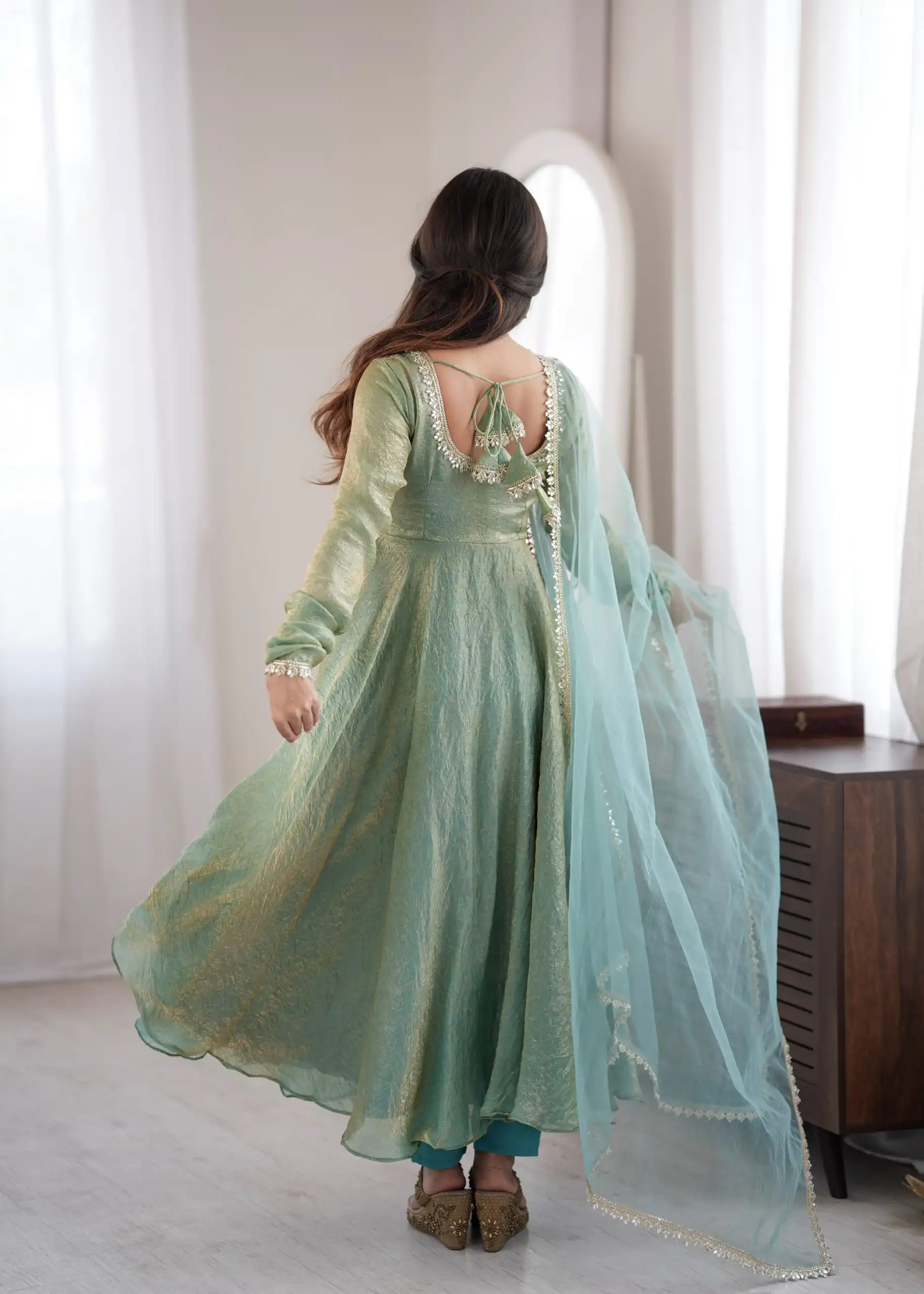 SRK 5355 Rama Doremon Crush Gown with Lace Work & Mirror Work. Exclusive Offer ₹2099. Delivery 4-6 Working Days. Shop now. | Gowns, Bollywood Gowns, Creative Gowns, Designer Gowns, Embroidered Gowns, Party Wear Gowns
