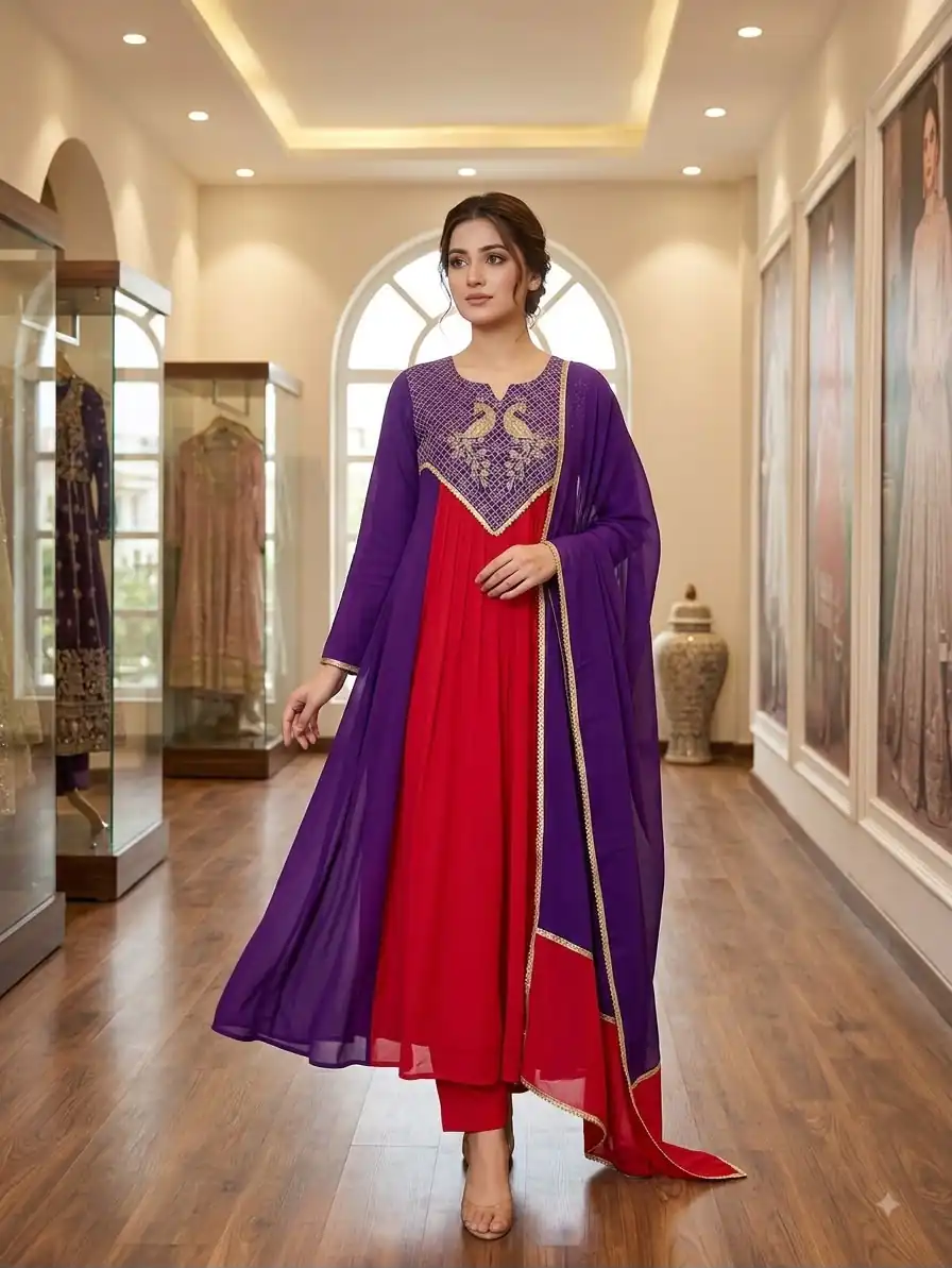 LG 2137 Purple Mul Chanderi Salwar Suit with Embroidery Work & Sequins Work. Festive Deal ₹2199. Delivery 4-6 Working Days. Shop nowp | Jump Suits, Salwar suit, Casual Suits, Creative suits, Designer Suits, Palazzo Suits, Party Wear Suits, Patiala Suits, Straight Suits
