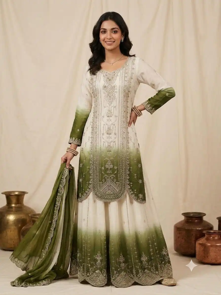 LG 2128 Green in Star Georgette Embroidery Work Salwar Suit . Introductory Price ₹2399. Delivery 4-6 Working Days. Shop now. | Jump Suits, Salwar suit, Casual Suits, Creative suits, Designer Suits, Palazzo Suits, Party Wear Suits, Patiala Suits, Straight Suits