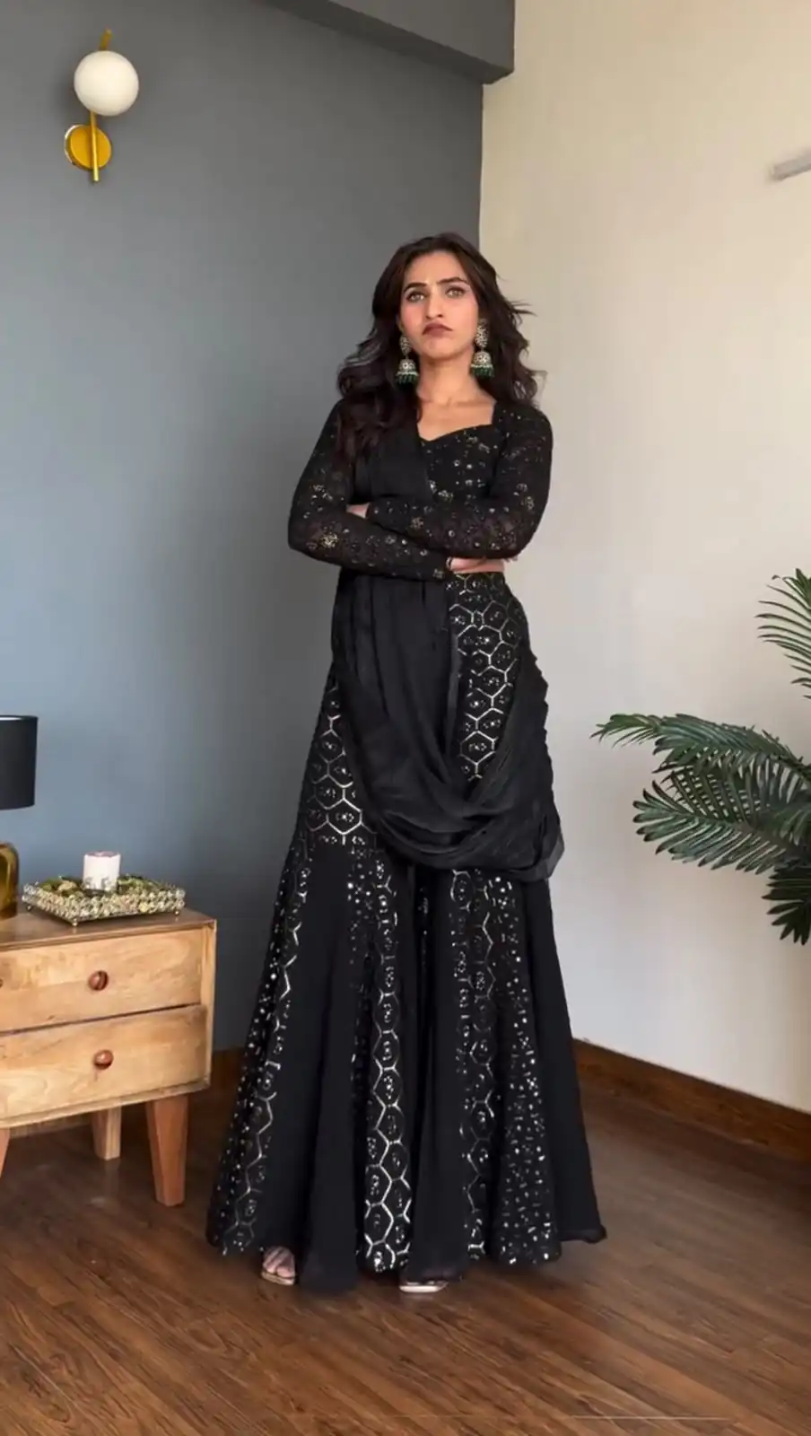 RTC 5994 Black Faux Georgette Salwar Suit with Mirror Work & Embroidery Work. Get it for ₹2399. Delivery 4-6 Working Days. Shop now. | Jump Suits, Salwar suit, Casual Suits, Creative suits, Designer Suits, Palazzo Suits, Party Wear Suits, Patiala Suits, Straight Suits