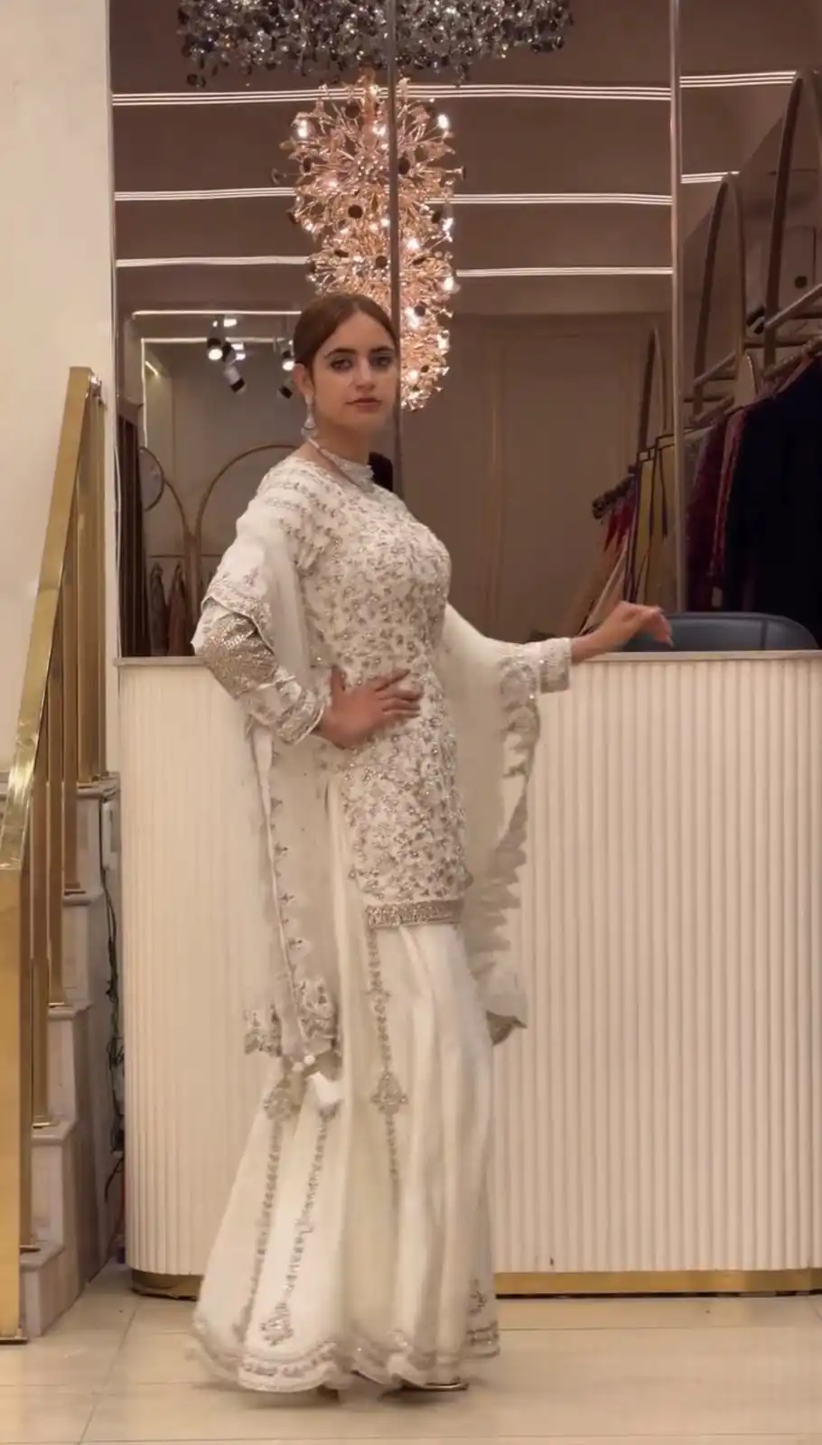 DB 47 White Faux Georgette Salwar Suit with Mirror Work & Embroidery Work. Get it for ₹2399. Delivery 4-6 Working Days. Shop now. | Jump Suits, Salwar suit, Casual Suits, Creative suits, Designer Suits, Palazzo Suits, Party Wear Suits, Patiala Suits, Straight Suits