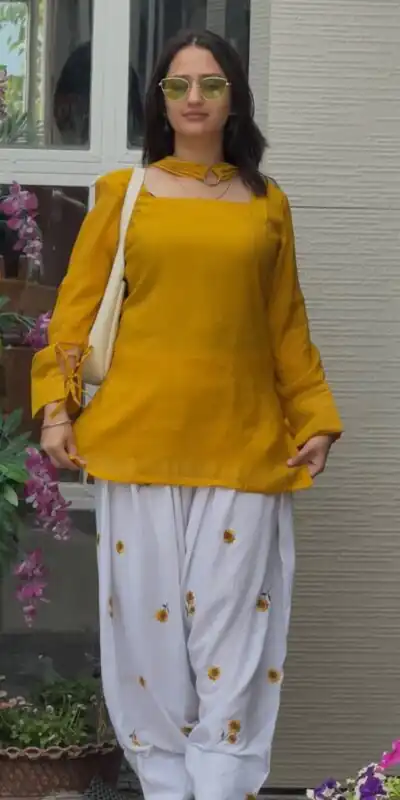 NF 1295 Mustered Roman Cotton Salwar Suit with Embroidery Work. Introductory Price ₹2049. Delivery 4-6 Working Days. Shop now. | Jump Suits, Salwar suit, Casual Suits, Creative suits, Designer Suits, Palazzo Suits, Party Wear Suits, Patiala Suits, Straight Suits