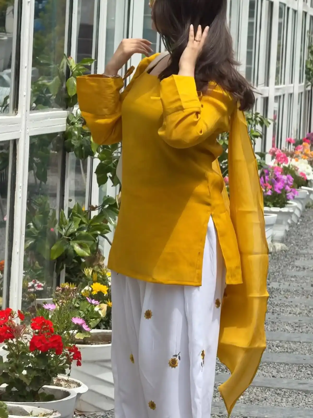 NF 1295 Mustered Roman Cotton Salwar Suit with Embroidery Work. Introductory Price ₹2049. Delivery 4-6 Working Days. Shop now. | Jump Suits, Salwar suit, Casual Suits, Creative suits, Designer Suits, Palazzo Suits, Party Wear Suits, Patiala Suits, Straight Suits