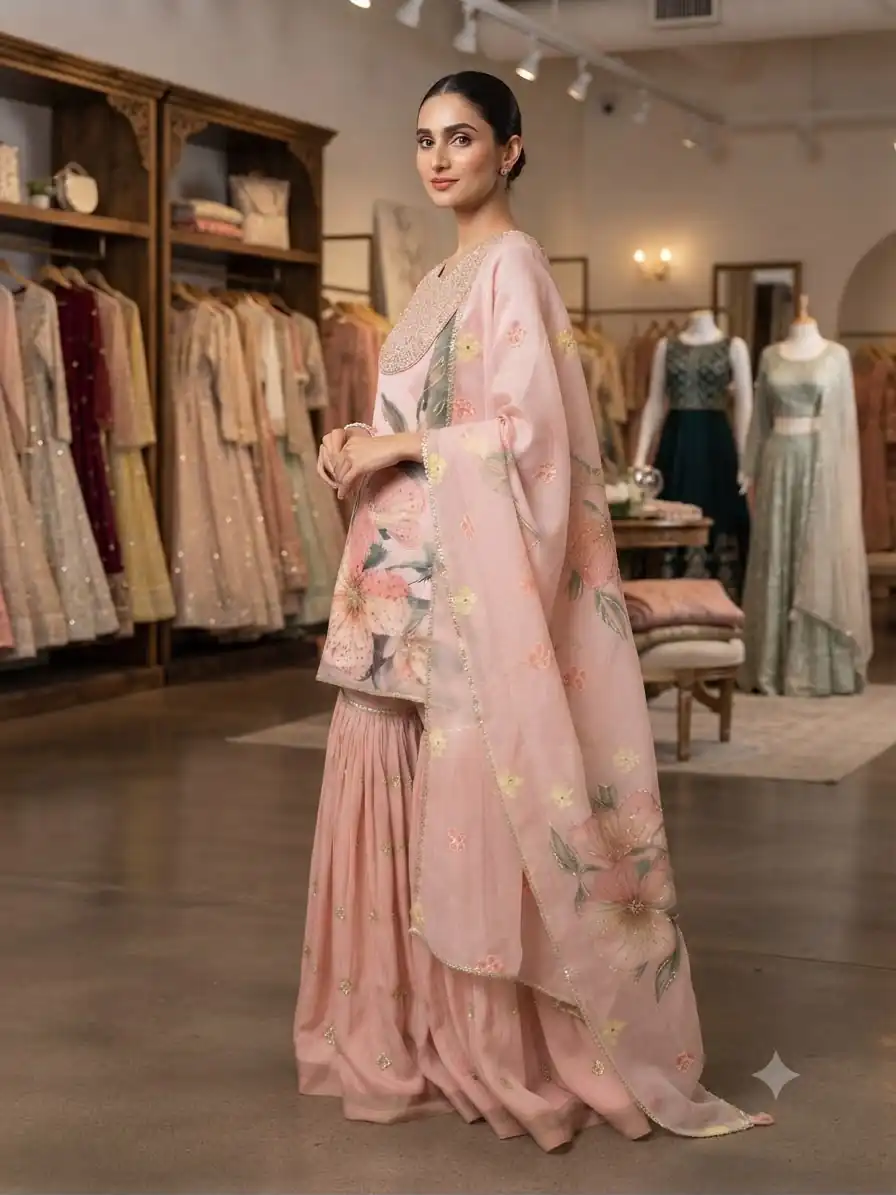 LG 2130 Peach Soft Organza Salwar Suit with Embroidery Work & Cut Work. Available at ₹2399 only. Delivery 4-6 Working Days. Shop now. | Jump Suits, Salwar suit, Casual Suits, Creative suits, Designer Suits, Palazzo Suits, Party Wear Suits, Patiala Suits, Straight Suits