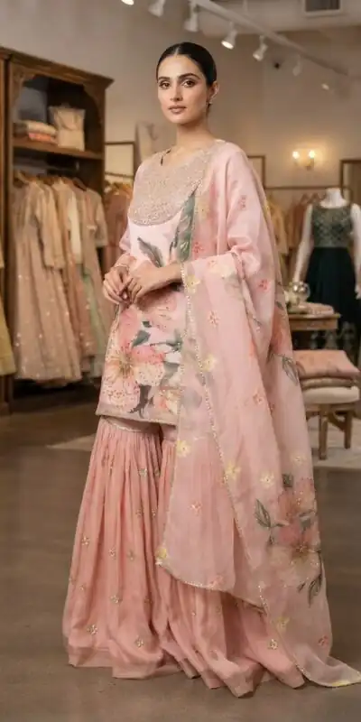 LG 2130 Peach Soft Organza Salwar Suit with Embroidery Work & Cut Work. Available at ₹2399 only. Delivery 4-6 Working Days. Shop now. | Jump Suits, Salwar suit, Casual Suits, Creative suits, Designer Suits, Palazzo Suits, Party Wear Suits, Patiala Suits, Straight Suits