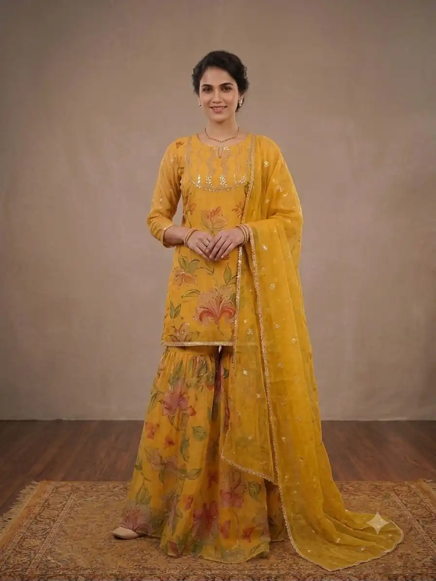 LG 2129 Yellow Soft Organza Salwar Suit with Embroidery Work & Cut Work. Available at ₹2499 only. Delivery 4-6 Working Days. Shop now. | Jump Suits, Salwar suit, Casual Suits, Creative suits, Designer Suits, Palazzo Suits, Party Wear Suits, Patiala Suits, Straight Suits