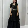 Ram 193 Black | Faux Georgette Lehenga Choli with Embroidery Work & Lace Work. Special Price ₹2149. Delivery 4-6 Working Days. Shop now. | Lehenga, Bollywood Lehenga, Creative Lehenga, Designer Lehenga, Embroidered Lehenga, Party Wear Lehenga