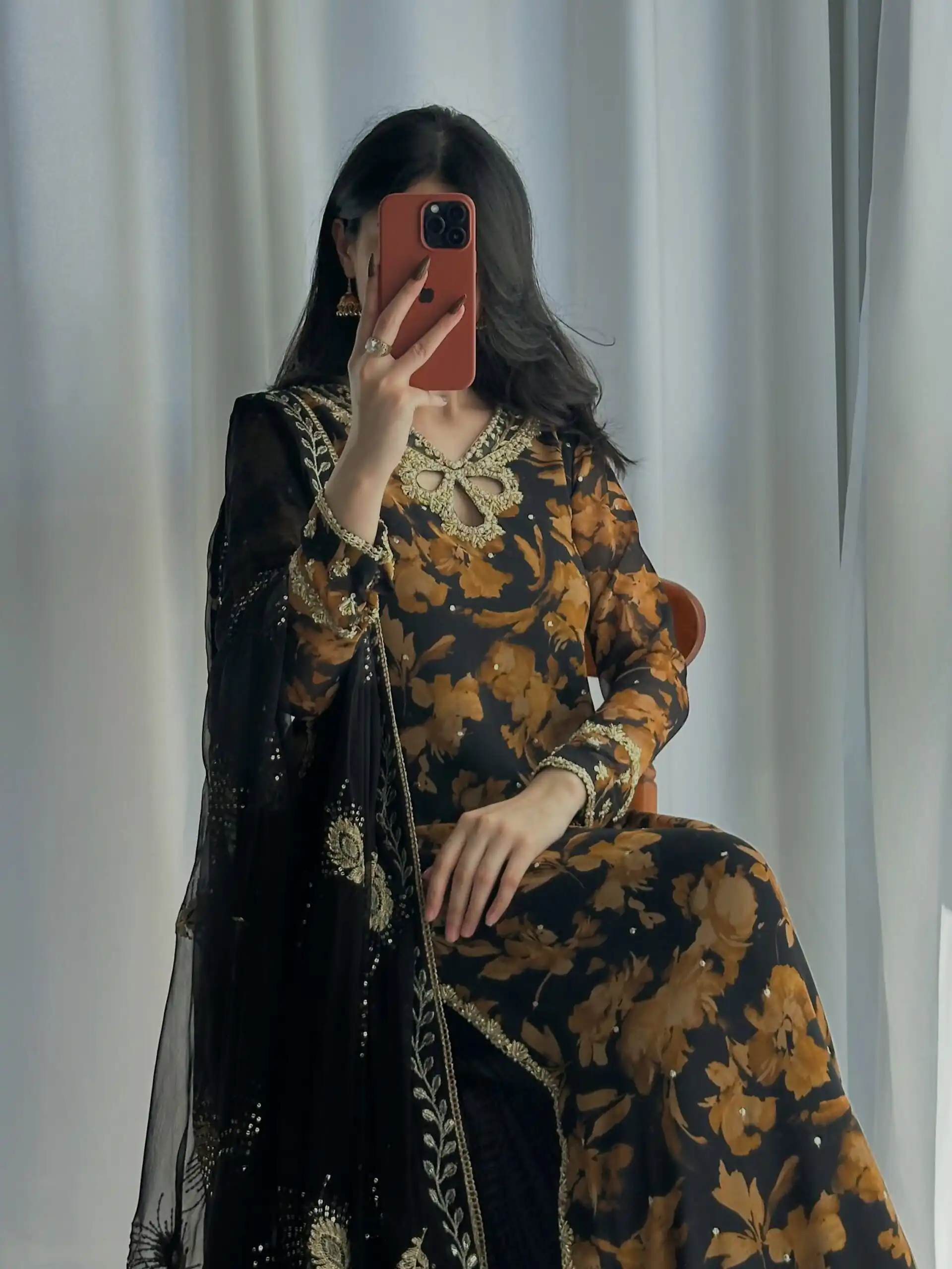 SRK 5366 Black l Faux Georgette Salwar Suit with Mirror Work & Embroidery Work. Get it for ₹2349. Delivery 4-6 Working Days. Shop now. | Jump Suits, Salwar suit, Casual Suits, Creative suits, Designer Suits, Palazzo Suits, Party Wear Suits, Patiala Suits, Straight Suits
