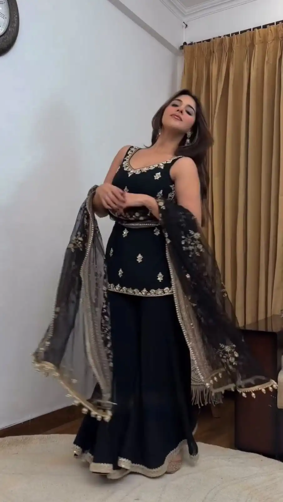 KD 1594 Black Faux Georgette Salwar Suit with Mirror Work & Embroidery Work. Get it for ₹2349. Delivery 4-6 Working Days. Shop now. | Jump Suits, Salwar suit, Casual Suits, Creative suits, Designer Suits, Palazzo Suits, Party Wear Suits, Patiala Suits, Straight Suits