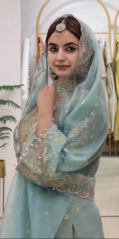 NSR 904 Dusty Blue Faux Georgette Salwar Suit with Mirror Work & Embroidery Work. Get it for ₹2399. Delivery 4-6 Working Days. Shop now. | Jump Suits, Salwar suit, Casual Suits, Creative suits, Designer Suits, Palazzo Suits, Party Wear Suits, Patiala Suits, Straight Suits